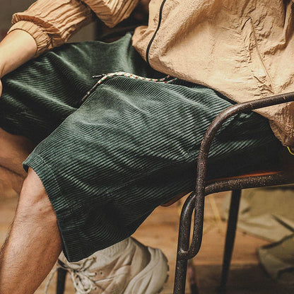 LEMUEL – SHORT EN VELOURS CÔTELÉ AJUSTABLE